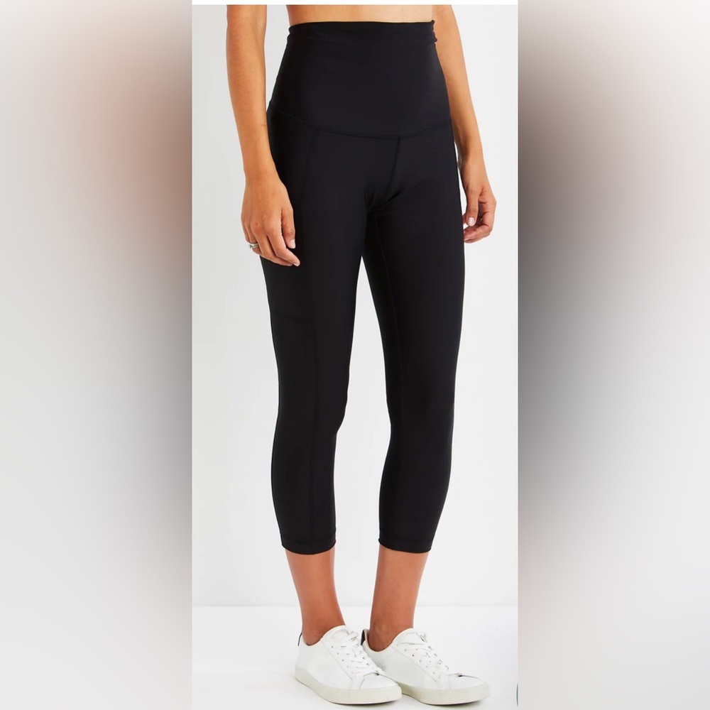 Motherhood Maternity Post Pregnancy Performance Crop Leggings 2 for $24